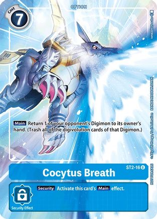 Cocytus Breath - ST2-16 (Tamer's Evolution Box) (ST2-16) - Starter Deck 02: Cocytus Blue Foil - Premium Digimon Single from Bandai - Just $4.47! Shop now at Game Crave Tournament Store