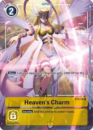Heaven's Charm - ST3-14 (Tamer's Evolution Box) (ST3-14) - Starter Deck 03: Heaven's Yellow Foil - Premium Digimon Single from Bandai - Just $4.80! Shop now at Game Crave Tournament Store