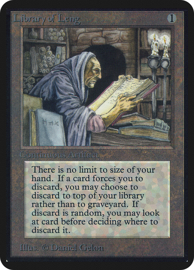 Library of Leng (LEA-257) - Limited Edition Alpha - Premium MTG Single from Wizards of the Coast - Just $95.95! Shop now at Game Crave Tournament Store