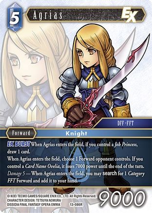 Agrias EX (OPUS XIII: CRYSTAL RADIANCE) Foil - Premium Final Fantasy Single from Opus XIII: Crystal Radiance - Just $4.04! Shop now at Game Crave Tournament Store