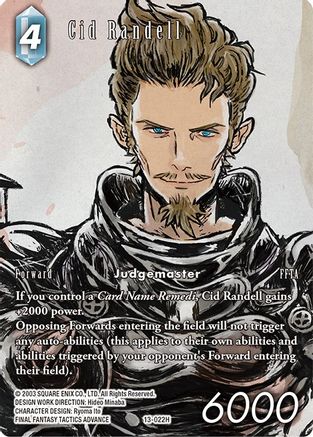 Cid Randell (Full Art) (OPUS XIII: CRYSTAL RADIANCE) Foil - Premium Final Fantasy Single from Opus XIII: Crystal Radiance - Just $32.18! Shop now at Game Crave Tournament Store