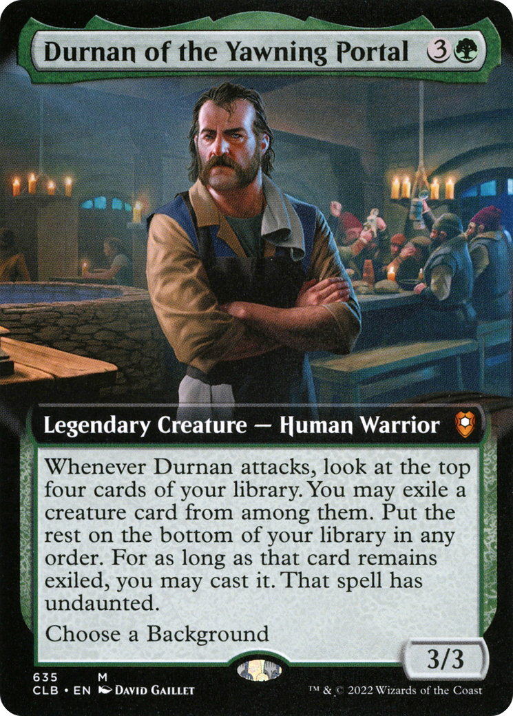 Durnan of the Yawning Portal (CLB-635) - Commander Legends: Battle for Baldur's Gate: (Extended Art) Foil - Premium MTG Single from Wizards of the Coast - Just $11.74! Shop now at Game Crave Tournament Store