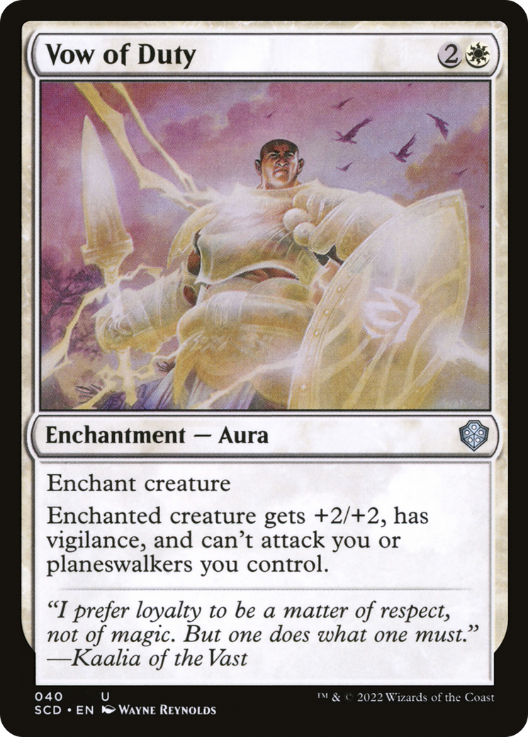 Vow of Duty (SCD-040) - Starter Commander Decks - Premium MTG Single from Wizards of the Coast - Just $0.08! Shop now at Game Crave Tournament Store
