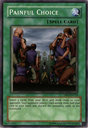 Painful Choice (DB1-EN033) - Dark Beginning 1 Unlimited - Premium Yugioh Single from Konami - Just $1.13! Shop now at Game Crave Tournament Store