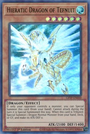 Hieratic Dragon of Tefnuit (GFTP-EN050) - Ghosts From the Past 1st Edition - Premium Yugioh Single from Konami - Just $0.25! Shop now at Game Crave Tournament Store