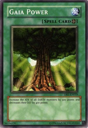 Gaia Power (DB1-EN059) - Dark Beginning 1 Unlimited - Premium Yugioh Single from Konami - Just $0.26! Shop now at Game Crave Tournament Store