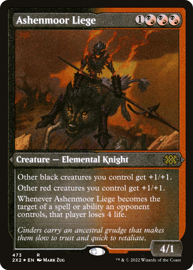Ashenmoor Liege (2X2-473) - Double Masters 2022 Etched Foil - Premium MTG Single from Wizards of the Coast - Just $0.43! Shop now at Game Crave Tournament Store