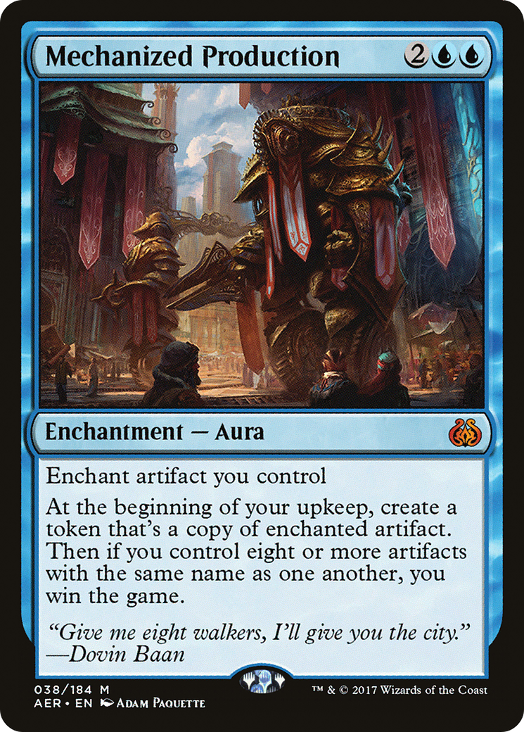 Mechanized Production (AER-038) - Aether Revolt Foil - Premium MTG Single from Wizards of the Coast - Just $7.61! Shop now at Game Crave Tournament Store