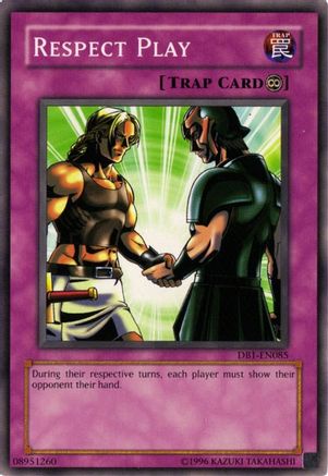 Respect Play (DB1-EN085) - Dark Beginning 1 Unlimited - Premium Yugioh Single from Konami - Just $0.25! Shop now at Game Crave Tournament Store