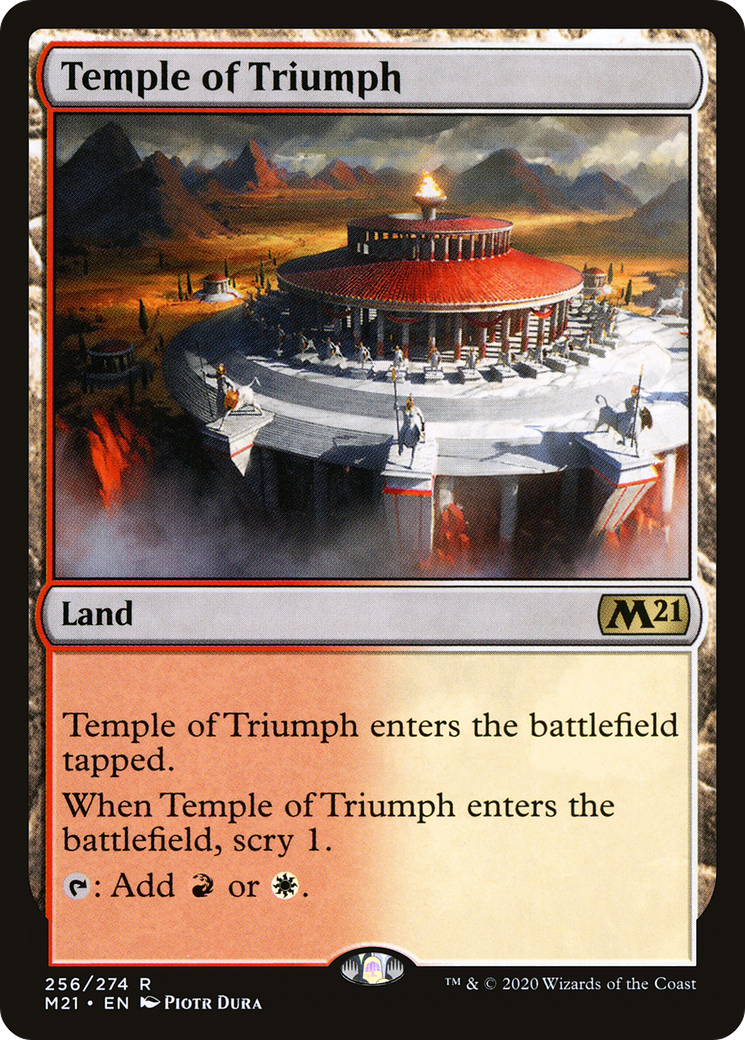 Temple of Triumph (M21-256) - Core Set 2021 - Premium MTG Single from Wizards of the Coast - Just $0.25! Shop now at Game Crave Tournament Store