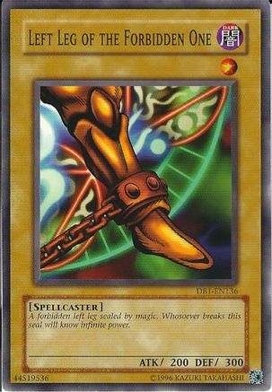 Left Leg of the Forbidden One (DB1-EN136) - Dark Beginning 1 Unlimited - Premium Yugioh Single from Konami - Just $1.94! Shop now at Game Crave Tournament Store
