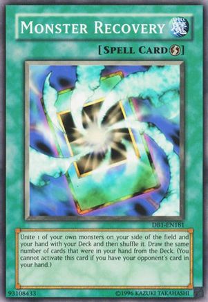 Monster Recovery (DB1-EN181) - Dark Beginning 1 Unlimited - Premium Yugioh Single from Konami - Just $0.26! Shop now at Game Crave Tournament Store