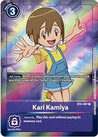 Kari Kamiya (Box Topper) (BT4-097) - Great Legend Foil - Premium Digimon Single from Bandai - Just $0.60! Shop now at Game Crave Tournament Store