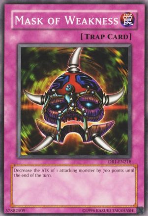 Mask of Weakness (DB1-EN218) - Dark Beginning 1 Unlimited - Premium Yugioh Single from Konami - Just $0.26! Shop now at Game Crave Tournament Store