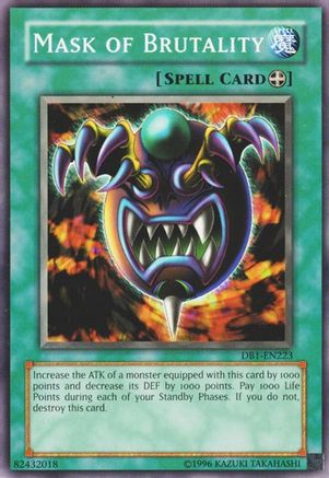 Mask of Brutality (DB1-EN223) - Dark Beginning 1 Unlimited - Premium Yugioh Single from Konami - Just $0.27! Shop now at Game Crave Tournament Store