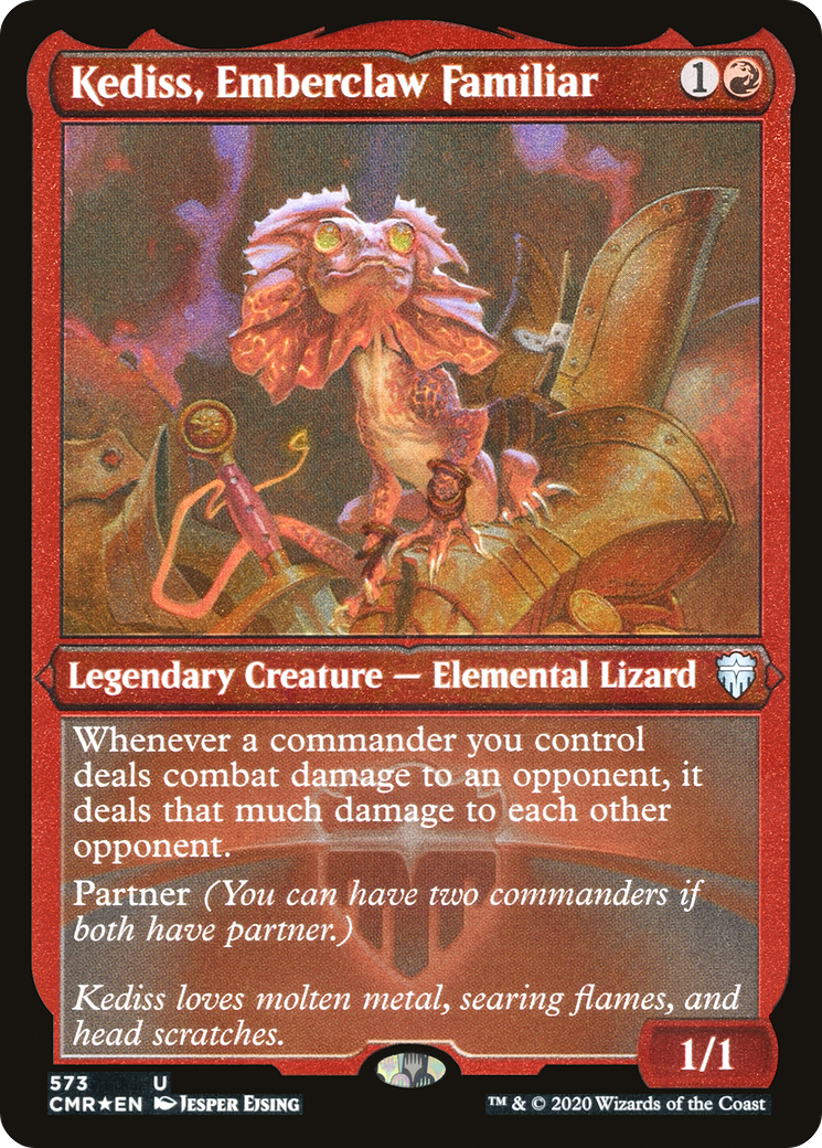Kediss, Emberclaw Familiar (CMR-573) - Commander Legends Etched Foil - Premium MTG Single from Wizards of the Coast - Just $3.31! Shop now at Game Crave Tournament Store