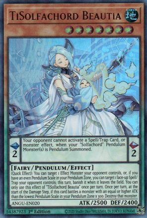 TiSolfachord Beautia (ANGU-EN020) - Ancient Guardians 1st Edition - Premium Yugioh Single from Konami - Just $1.49! Shop now at Game Crave Tournament Store