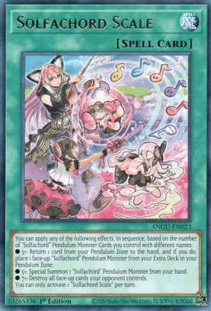 Solfachord Scale (ANGU-EN023) - Ancient Guardians 1st Edition - Premium Yugioh Single from Konami - Just $0.25! Shop now at Game Crave Tournament Store