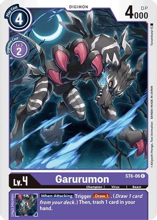 Garurumon (ST6-06) - Starter Deck 06: Venomous Violet - Premium Digimon Single from Bandai - Just $0.26! Shop now at Game Crave Tournament Store