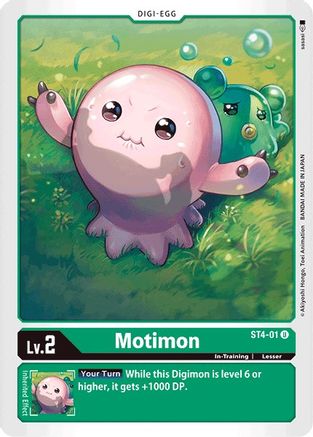 Motimon (ST4-01) - Starter Deck 04: Giga Green - Premium Digimon Single from Bandai - Just $0.25! Shop now at Game Crave Tournament Store