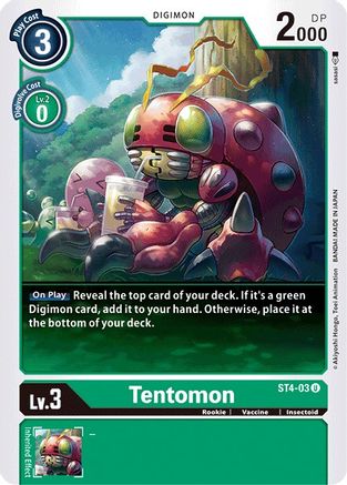 Tentomon (ST4-03) - Starter Deck 04: Giga Green - Premium Digimon Single from Bandai - Just $0.08! Shop now at Game Crave Tournament Store