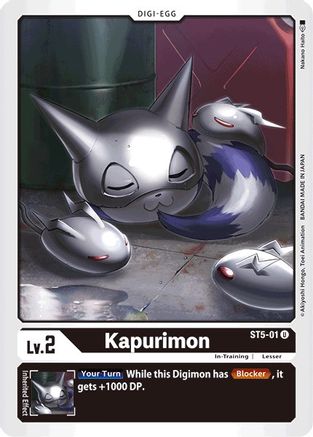 Kapurimon (ST5-01) - Starter Deck 05: Machine Black - Premium Digimon Single from Bandai - Just $0.25! Shop now at Game Crave Tournament Store