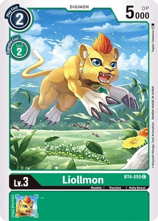 Liollmon (BT4-050) - Great Legend - Premium Digimon Single from Bandai - Just $0.08! Shop now at Game Crave Tournament Store