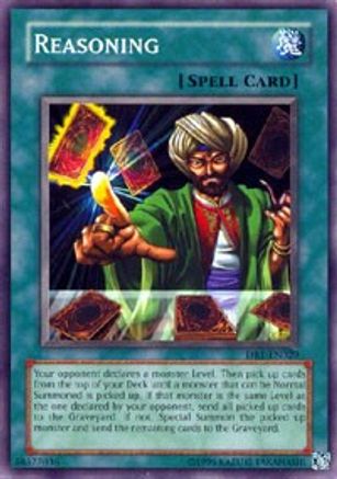 Reasoning (DR1-EN029) - Dark Revelation Volume 1 Unlimited - Premium Yugioh Single from Konami - Just $0.44! Shop now at Game Crave Tournament Store