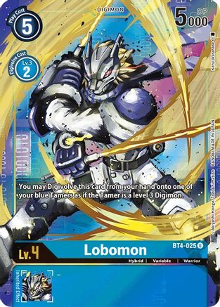 Lobomon (Alternate Art) (BT4-025) - Great Legend Foil - Premium Digimon Single from Bandai - Just $0.35! Shop now at Game Crave Tournament Store