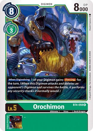 Orochimon (BT4-058) - Great Legend - Premium Digimon Single from Bandai - Just $0.08! Shop now at Game Crave Tournament Store