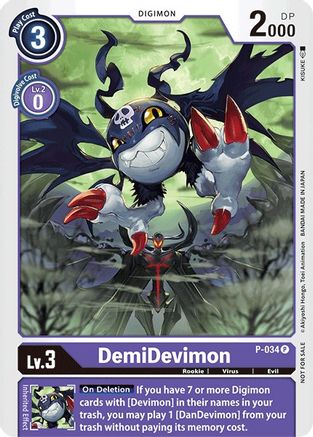 DemiDevimon - P-034 (P-034) - Digimon Promotion Cards - Premium Digimon Single from Bandai - Just $2.05! Shop now at Game Crave Tournament Store