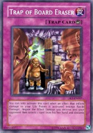 Trap of Board Eraser (DR1-EN047) - Dark Revelation Volume 1 Unlimited - Premium Yugioh Single from Konami - Just $0.24! Shop now at Game Crave Tournament Store