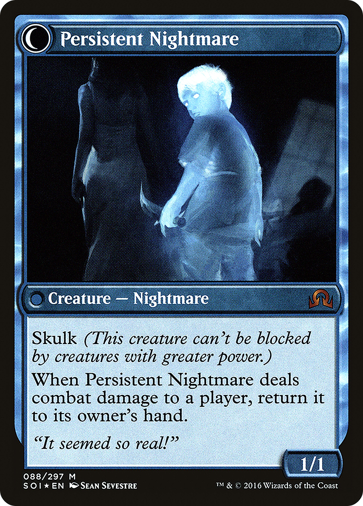 Startled Awake // Persistent Nightmare (PSOI-88S) - Shadows over Innistrad Promos: (Double Faced Transform) Foil - Premium MTG Single from Wizards of the Coast - Just $3.31! Shop now at Game Crave Tournament Store