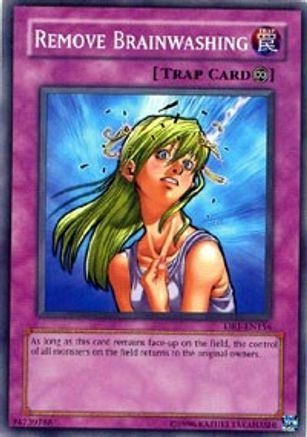 Remove Brainwashing (DR1-EN156) - Dark Revelation Volume 1 Unlimited - Premium Yugioh Single from Konami - Just $0.26! Shop now at Game Crave Tournament Store