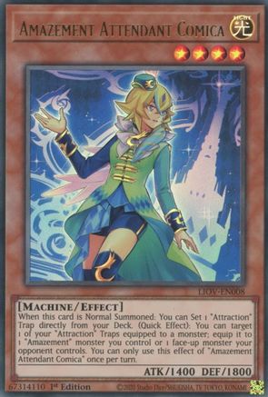 Amazement Attendant Comica (LIOV-EN008) - Lightning Overdrive 1st Edition - Premium Yugioh Single from Konami - Just $0.72! Shop now at Game Crave Tournament Store