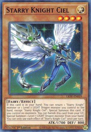 Starry Knight Ciel (LIOV-EN019) - Lightning Overdrive 1st Edition - Premium Yugioh Single from Konami - Just $0.25! Shop now at Game Crave Tournament Store