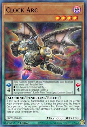 Clock Arc (LIOV-EN030) - Lightning Overdrive 1st Edition - Premium Yugioh Single from Konami - Just $0.25! Shop now at Game Crave Tournament Store