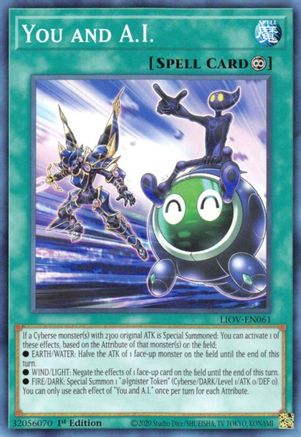 You and A.I. (LIOV-EN061) - Lightning Overdrive 1st Edition - Premium Yugioh Single from Konami - Just $0.25! Shop now at Game Crave Tournament Store