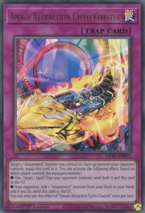 Amaze Attraction Cyclo-Coaster (LIOV-EN071) - Lightning Overdrive 1st Edition - Premium Yugioh Single from Konami - Just $0.40! Shop now at Game Crave Tournament Store