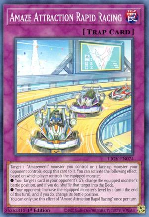 Amaze Attraction Rapid Racing (LIOV-EN074) - Lightning Overdrive 1st Edition - Premium Yugioh Single from Konami - Just $0.08! Shop now at Game Crave Tournament Store