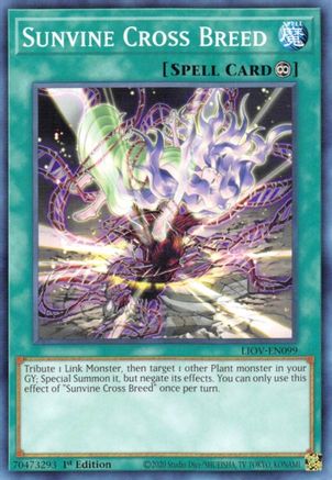 Sunvine Cross Breed (LIOV-EN099) - Lightning Overdrive 1st Edition - Premium Yugioh Single from Konami - Just $0.08! Shop now at Game Crave Tournament Store