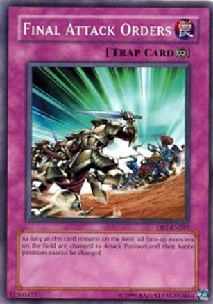Final Attack Orders (DR1-EN207) - Dark Revelation Volume 1 Unlimited - Premium Yugioh Single from Konami - Just $0.26! Shop now at Game Crave Tournament Store