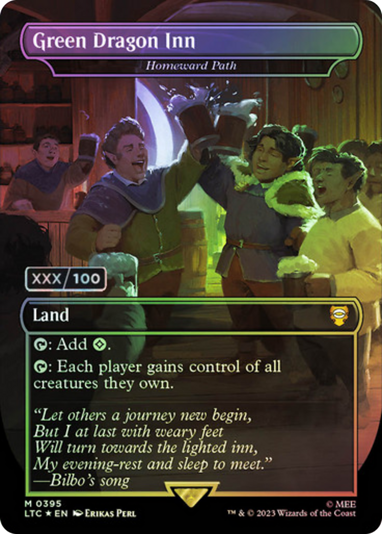 Homeward Path (LTC-395Z) - Tales of Middle-earth Commander / Green Dragon Inn (Borderless) Foil - Premium MTG Single from Wizards of the Coast - Just $240! Shop now at Game Crave Tournament Store