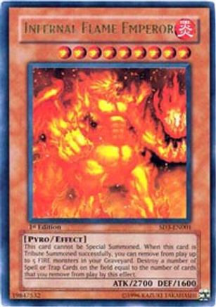 Infernal Flame Emperor (SD3-EN001) - Structure Deck: Blaze of Destruction 1st Edition - Premium Yugioh Single from Konami - Just $0.66! Shop now at Game Crave Tournament Store
