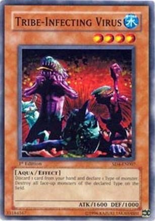 Game Crave Tournament Store - Tribe-Infecting Virus (SD4-EN007) - Structure Deck: Fury from the Deep 1st Edition Game Crave Tournament Store - Tribe-Infecting Virus (SD4-EN007) - Structure Deck: Fury from the Deep 1st Edition