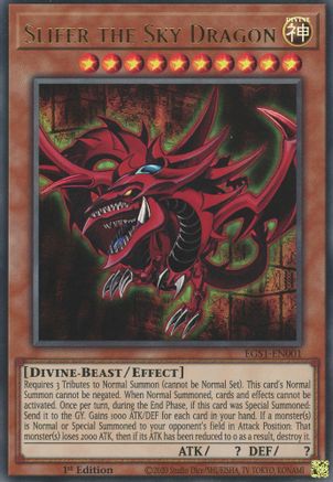 Slifer the Sky Dragon (EGS1-EN001) - Egyptian God Deck: Slifer the Sky Dragon Unlimited - Premium Yugioh Single from Konami - Just $0.44! Shop now at Game Crave Tournament Store