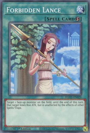 Game Crave Tournament Store - Forbidden Lance (EGO1-EN029) - Egyptian God Deck: Obelisk the Tormentor 1st Edition Game Crave Tournament Store - Forbidden Lance (EGO1-EN029) - Egyptian God Deck: Obelisk the Tormentor 1st Edition