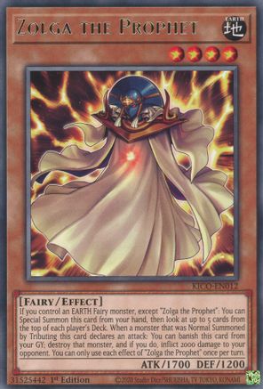 Zolga the Prophet (KICO-EN012) - King's Court 1st Edition - Premium Yugioh Single from Konami - Just $0.25! Shop now at Game Crave Tournament Store