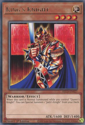 King's Knight (KICO-EN027) - King's Court 1st Edition - Premium Yugioh Single from Konami - Just $0.25! Shop now at Game Crave Tournament Store