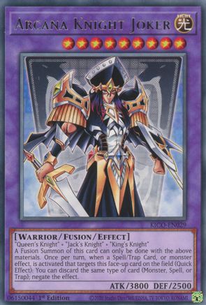 Arcana Knight Joker (KICO-EN029) - King's Court 1st Edition - Premium Yugioh Single from Konami - Just $0.25! Shop now at Game Crave Tournament Store